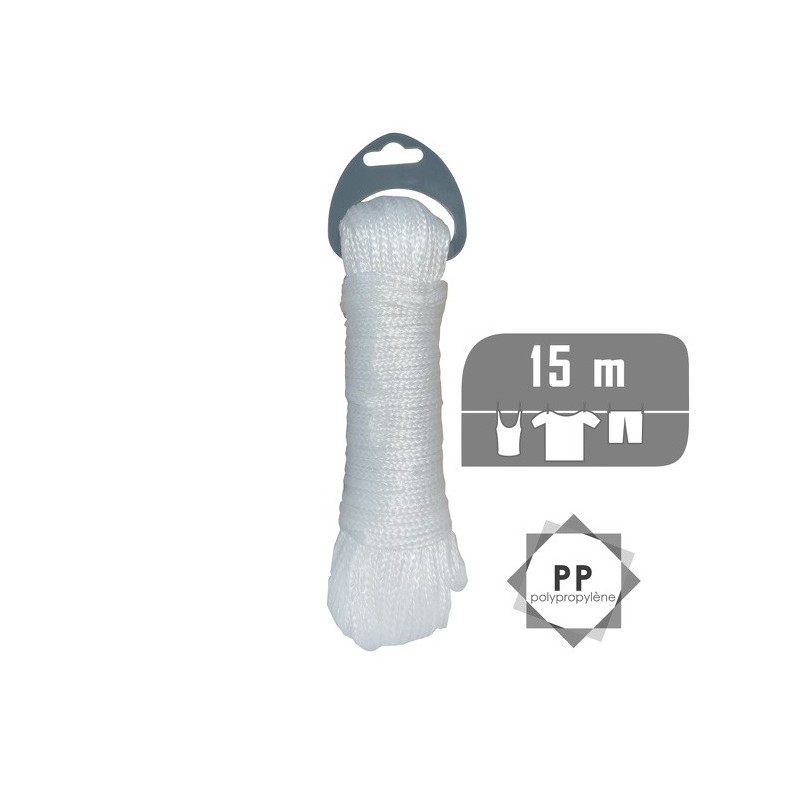 Corde à  Linge 15M Blanc MSV