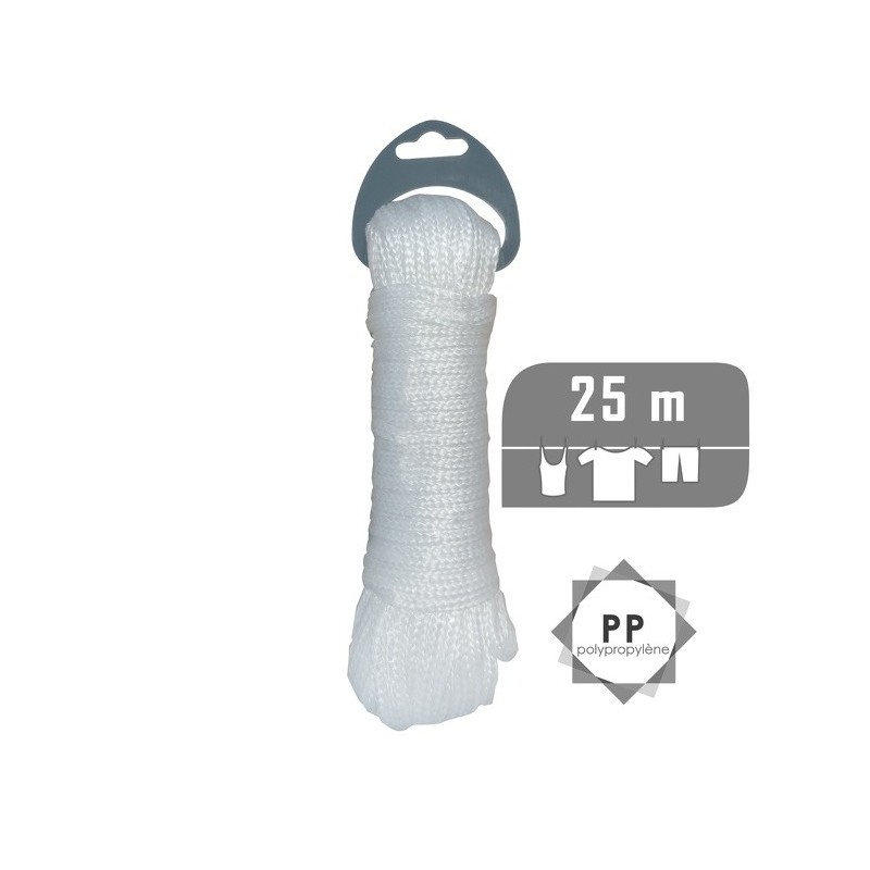 Corde à  Linge 25M Blanc MSV