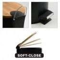 Set Poubelle à  pédale 3L & Brosse Wc ADONIS Noir Spirella