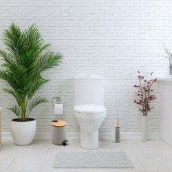 Spirella Set Poubelle à pédale 5L & Brosse Wc ADONIS Taupe