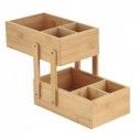 Organisateur de maquillage Bambou 2 niveaux ISALYS Beige MSV