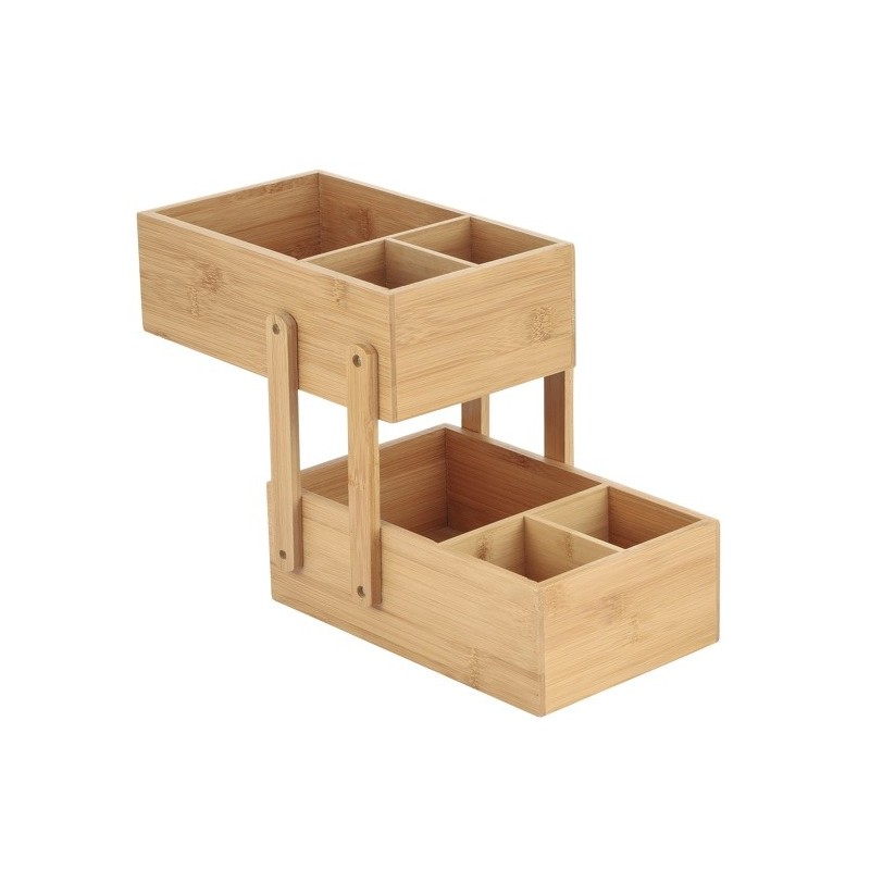 Bambú Ikea Caja Maquillaje Organizador De Maquillaje De Niveles De