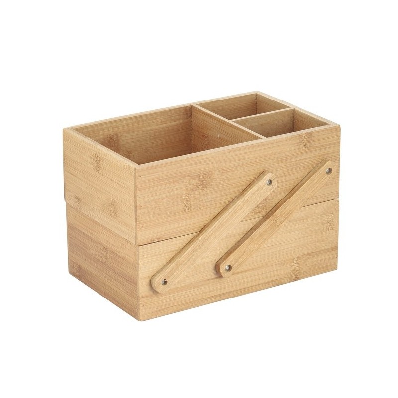 Organisateur de maquillage Bambou 2 niveaux ISALYS Beige MSV