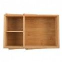 Organisateur de maquillage Bambou 2 niveaux ISALYS Beige MSV