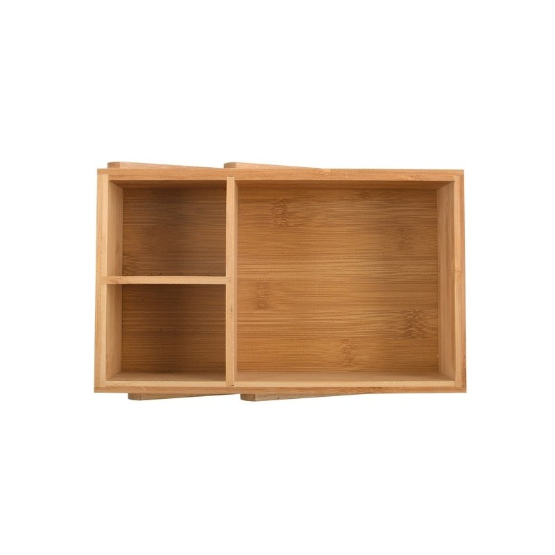 Organisateur de maquillage Bambou 2 niveaux ISALYS Beige MSV