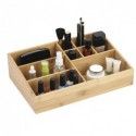 Organizer per trucchi in bambù 10 scomparti ISALYS Beige MSV