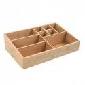 Organizer per trucchi in bambù 10 scomparti ISALYS Beige MSV