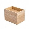 Boite Organisateur polyvalent 2 compartiments empilables Bambou ISALYS Beige MSV
