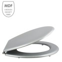 Asiento WC CLÉO MDF Plata - Bisagras Acero Inoxidable MSV