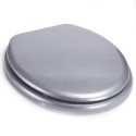Asiento WC CLÉO MDF Plata - Bisagras Acero Inoxidable MSV