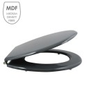 MSV WC-Sitz MDF CLÉO Anthrazitgrau - Edelstahlscharniere