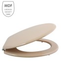 MSV Abattant WC MDF CLEO Beige - Charnières Inox