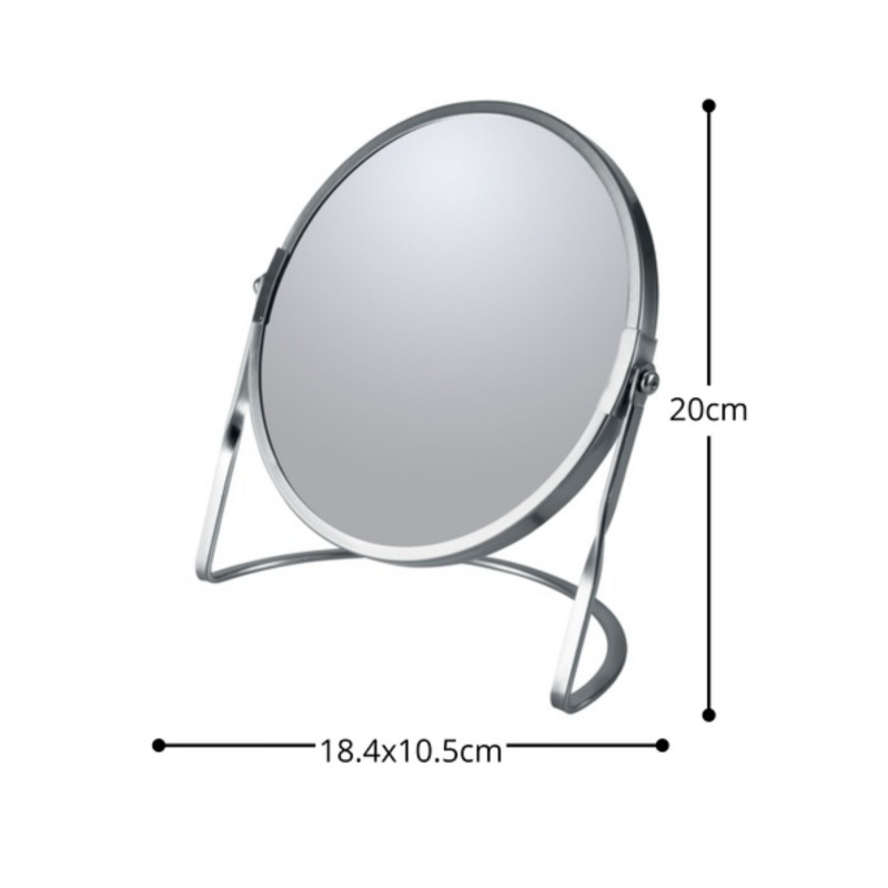 Miroir grossissant sur pied Acier AKIRA Brossé Spirella