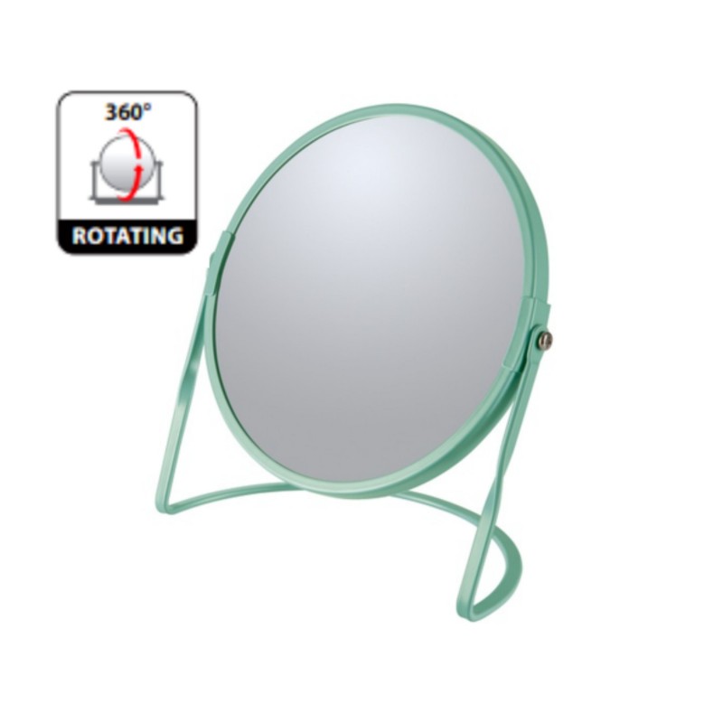 Miroir grossissant sur pied Acier AKIRA Vert mat Spirella