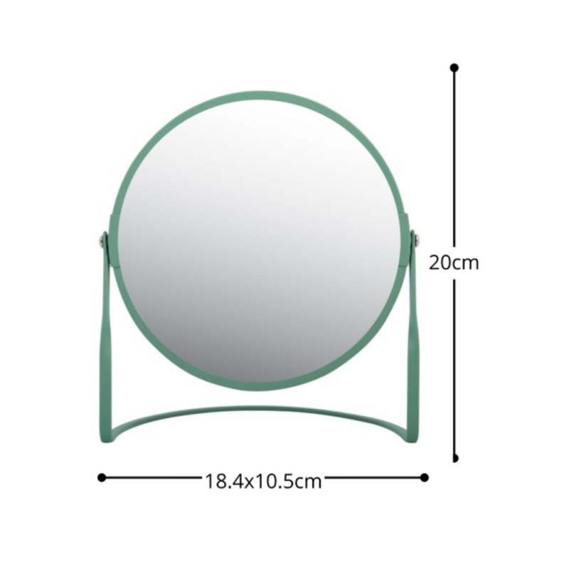 Miroir grossissant sur pied Acier AKIRA Vert mat Spirella