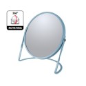 Free-standing magnifying mirror Steel AKIRA Fog Gray Spirella