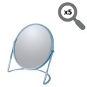 Free-standing magnifying mirror Steel AKIRA Fog Gray Spirella