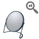 Miroir grossissant sur pied Acier AKIRA Pétrole mat Spirella