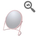 Miroir grossissant sur pied Acier AKIRA Rose mat Spirella
