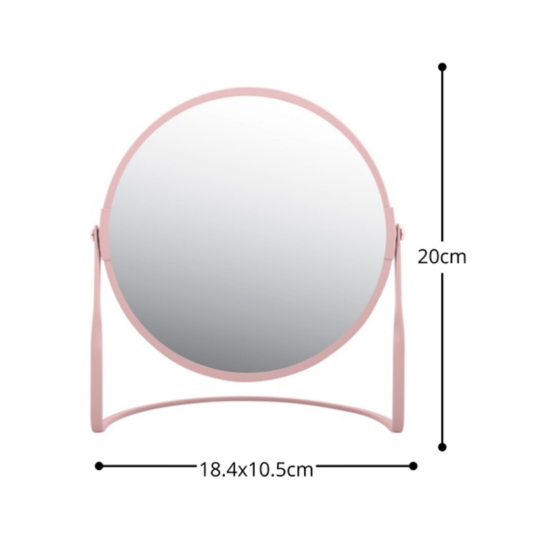 Miroir grossissant sur pied Acier AKIRA Rose mat Spirella
