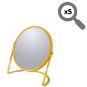 Miroir grossissant sur pied Acier AKIRA Safran mat Spirella