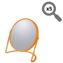 Miroir grossissant sur pied Acier AKIRA Orange mat Spirella