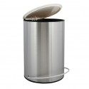 Pattumiera a pedale in acciaio inox UNNA 5L Steel & White MSV