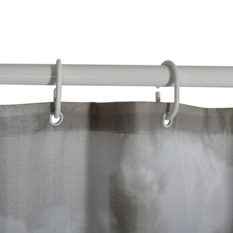 Polyester shower curtain 180x200cm Paris - Rings included MSV