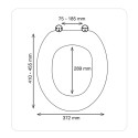 Toilet seat Thermo Hard EASY CLIP  Black -  Stainless Steel hinges Spirella