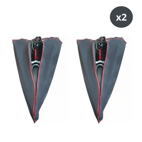 MSV Lot de 2 Housses de protection imperméable pour Vélo PVA Gris