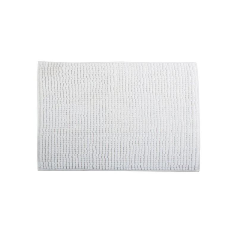 TAPIS DE BAIN CHENILLE 50X80 CM BLANC
