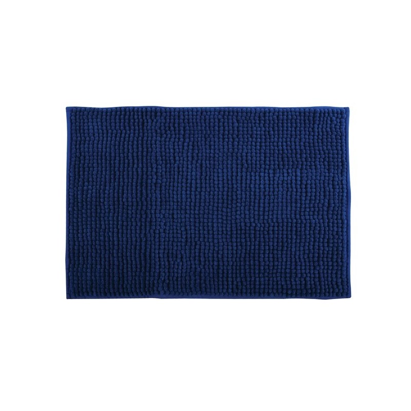 Alfombra de baño CHENILLE Microfibra 50x80cm Azul oscuro MSV