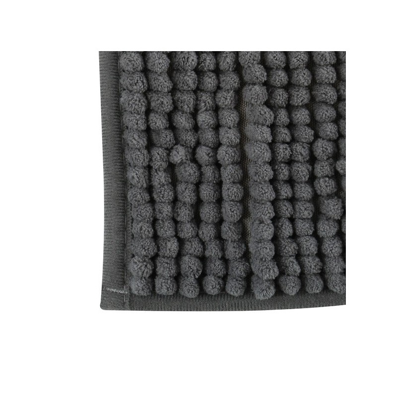 MSV Badematte CHENILLE Mikrofaser 50x80cm Dunkelgrau