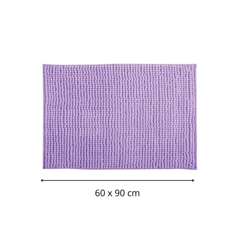 MSV Tapis de bain Microfibre CHENILLE 60x90cm Lavande
