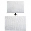 Juego de 2 alfombrillas de baño de microfibra CHENILLE 40x60 cm y 60x90 cm blanco MSV