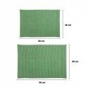 Lot de 2 Tapis de bain Microfibre CHENILLE Vert Basil 40x60 et 60x90cm MSV