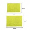 Set of 2 Microfiber bath mat CHENILLE 40x60cm & 60x90cm Pistachio Green MSV