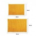 Set of 2 Microfiber bath mat CHENILLE 40x60cm & 60x90cm Saffron MSV