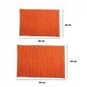 Set of 2 Microfiber bath mat CHENILLE 40x60cm & 60x90cm Orange MSV