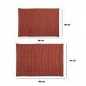 Set di 2 tappetini da bagno in microfibra CHENILLE 40x60cm e 60x90cm Terracotta MSV