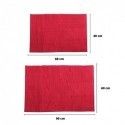 Lot de 2 Tapis de bain Microfibre CHENILLE Fuschia 40x60 et 60x90cm MSV