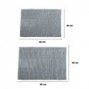 Set of 2 Microfiber bath mat CHENILLE 40x60cm & 60x90cm Light Gray MSV