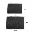 Set of 2 Microfiber bath mat CHENILLE 40x60cm & 60x90cm Dark Gray MSV