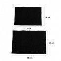 Set di 2 tappetini da bagno in microfibra CHENILLE 40x60cm e 60x90cm Nero MSV