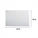 Set of 2 Microfiber bath mat CHENILLE 40x60cm White MSV