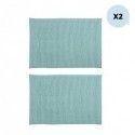 Lot de 2 tapis de bain CHENILLE 40x60 Vert Pastel MSV