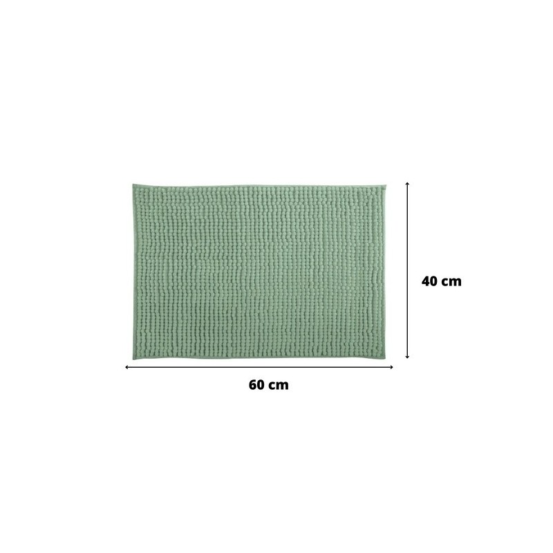 Set di 2 tappetini da bagno in microfibra CHENILLE 40x60cm Basil Green MSV