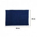 Lot de 2 tapis de bain CHENILLE 40x60 Bleu Foncé