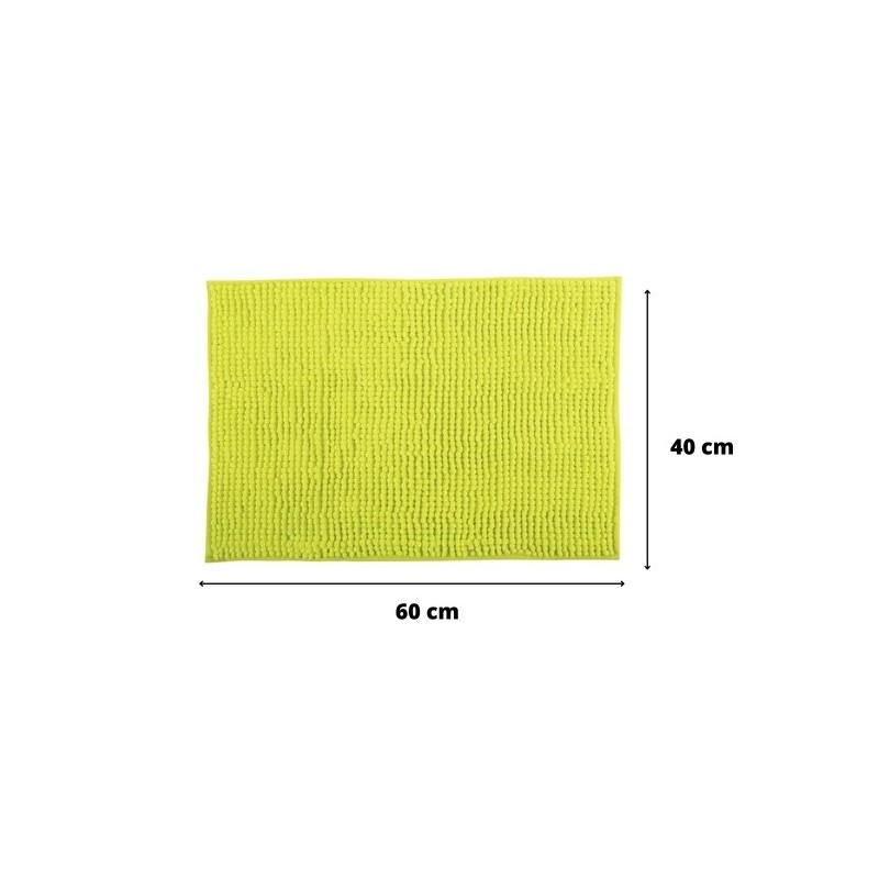 Set of 2 Microfiber bath mat CHENILLE 40x60cm Pistachio Green MSV
