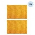 Set of 2 Microfiber bath mat CHENILLE 40x60cm Saffron MSV